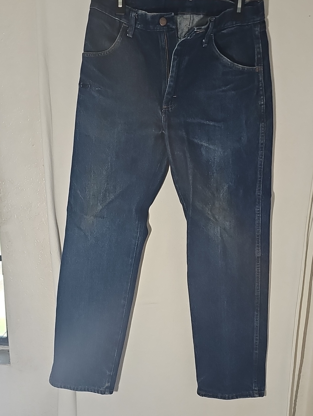 Rustler Men's Dark Blue Straight Leg Jeans
